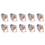 Alnicov 1/4 inch Mono Jack Socket Stratocaster Replacement Connector Female Panel Mount for Bass Electric 10Pcs