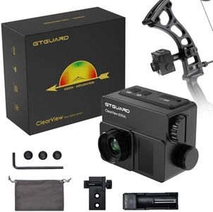 Clearview B215AL Thermal Bow Sight,384x288 Night Vision Scope,3.2" Large LED Display,8X Digital Zoom,Built in Exact Distance, for Hunting and Security,Aluminium Alloy,IP65