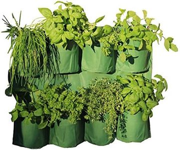 Haxnicks Herb Wall Garden Planter | Vertical Garden Planter for A Lliving Herb Wall Garden | Indoor Or Outdoor Use | Urban Garden Balcony Terrace | Green, W60cm x H48cm | Planter300101