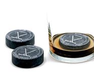 Moptrek s Hockey Puck Chiller Set of 3 - Whiskey Chilling Rocks - Reusable Whiskey Stones - Wine Chiller - Ice Stone - Best Gifts for Whiskey Lovers & Hockey Lovers - USA Ice Hockey Fans