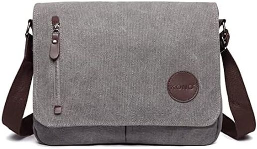 Kono Borsa a tracolla Vintage Uomo Borsa messaggero casual per lavoro viaggio affari sport, 15,6 pollici laptop borsa borsa borsa scuola