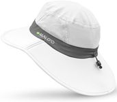 Malo'o Golf Hat with UPF 50+ Protection, Adjustable Sizes, Comfortable Band, Anti-Glare Underbrim (US, Alpha, Large, X-Large, White)