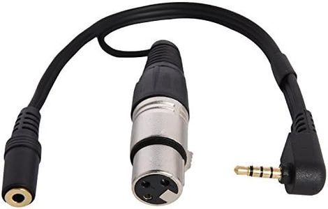 LyxPro XLR Female to TRRS, Connects Professional XLR Microphones to iOS, iPhone, iPad, and iPod Includes Output for Headphones, Small (10 Inches)