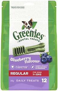 Greenies Blueberry Flavour Regular Dog Dental Treats 340 g