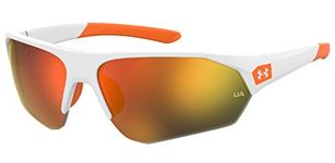 Under Armour Unisex Kid's Ua Playmaker Jr. Sunglasses, White Orange/Blue Gradient, 69mm, 9mm