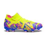 PUMA Mens Future Ultimate Energy Firm Ground/Ag Soccer Cleats Cleated, Firm Ground - Blue, Ultra Blue/Yellow Alert/Luminous Pink, 8