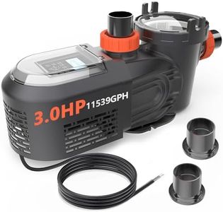 Varminpool Variable Speed Pool Pump 3.0HP, Energy Efficient In-Ground Pump 220–240V, Ultra Quiet, 11359 GPH, Smart Timer Control, 79 ft Head, Dual Port 1.5"/2"