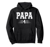 Papa of 4 Boys Girls Papa4 - Papa of Four Kids daughters Pullover Hoodie