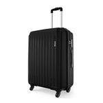 Safari Genius Alley 66cm Medium Size Check-in Trolley Bag Hard Case Polypropylene, 4 Spinner Wheels, 360 Degree Wheeling Luggage, Travel Bag, Suitcase for Travel, Trolley Bags for Travel, Black