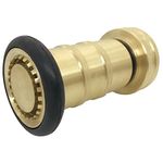 Happy Tree 1-1/2" NST/NH Brass Fire Hose Spray Nozzle 85 gpm Fire Equipment Heavy Duty Industrial Jet Fog Nozzle 100 psi FHSN04B