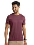 DAMENSCH Breeeze Regular Fit Ultralight Solid T-Shirts Shorts for Men | Premium Combed Cotton Vortex Blend, Superior Gold Finish- Smokey Voilet-L