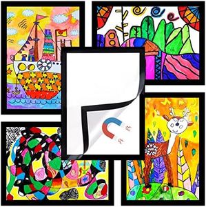 Vodolo 10-Pack Kids Artwork Frames Changeable, Kids Art Display Frame with Self Adhesive Backing, Magnetic Children Artwork Storage Frames, A4 Picture Frames Changeable for Drawing Crafting