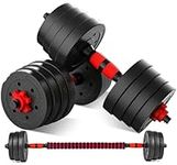 FK Sports Dumbbell Set for Men and Women, Adjustable Weights Barbell Dumbbells 30KG Set Perfect for Gym Home Bodybuilding Fitness Strength Training weight Equipment.