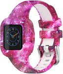 Mix Colour Replacement Band Strap for Garmin Vivofit JR 3 Junior 3, MH MOIHSING Soft Silicone Metal Clasp Buckle Wrist Strap Watch Band for VIVOFIT Junior3 JR3 Kids Tracker- Starry Sky