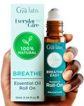 Gya Labs Breathe Essential Oil Roll On - Fast Cooling Comfort for Sinus, Stuffy Nose & Easy Breathing - Aromatherapy Roll On Blend Made with Peppermint, Eucalyptus, Tea Tree Oil & More (10ml)