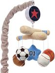 Lambs & Ivy Baby Sports Musical Baby Crib Mobile Soother Toy - Gray