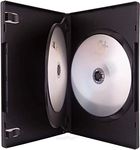 AcePlus Black Triple 3-Disc DVD Case 14mm Standard Thickness with Hinged Trays (25-Pack)