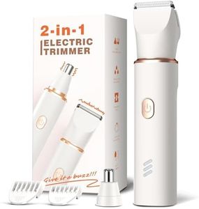 Manscape Body Hair Trimmer for Men, Waterproof Groin Trimmer, Electric Razor Ball Shaver for Chest Pubic Leg Arm Underarm Back Nose, Rechargeable Wet/Dry Groomer, White