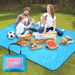 PinRui Picnic Blanket, Foldable Picnic Blanket, Sandproof, Waterproof, Machine Washable Outdoor Picnic Blanket, Portable Camping Blanket, Beach Picnic Blanket for Family, Beach, Camping 200 x 145 cm