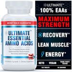 Ultimate 100% Essential Amino Acid Supplement - 150 Easy-to-Swallow, 1g Coated Tablets - All 9 EAA with 40% Leucine in Optimized BCAA Ratio - Increase Energy, Lean Muscle & Recovery - Keto & Vegan