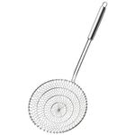 Best Utensils Asian Kitchen Stainless Steel Spider Strainer Professional Wire Skimmer with Spiral Mesh (7-Inch Strainer Basket)