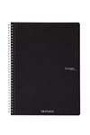 Fabriano Ecoqua A4 Spiral Bound Lined Notebook, 90 GSM, 70 Sheets / 140 Pages, Colour - Black