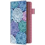AATACAS Checkbook Cover - Quality Printed Leather Personal RFID Blocking Check Book Credit Card Holder Wallet for Men and Women