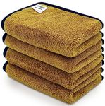 SOFTSPUN Microfiber Hand & Face Wipes 280 GSM 20x30 Cms, 4 Piece Towel Set, (Olive Green) Super Soft & Silky for Hand, Face and Body - Hypoallergenic Sensitive Skin Wipes & Washcloths.…