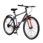 CULTSPORT Vegas 26" Blue Single Speed City Bike with Free Cycling Event & Ride Tracking App (18 Inch Frame, Ideal for 13+ Years)