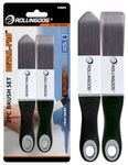 ROLLINGDOG Gloss Paint Brush Edger 2PC - Four Sided Square and Three Sided Triangle Paint Brush for Cutting in,Skirting Board