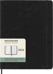 Moleskine 2024 Weekly Planner, 12M, Extra Large, Black, Soft Cover (7.5 x 10)