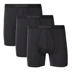 32 DEGREES Mens 3 Pack Active Mesh Boxer Brief, Blk/Blk/Blk, S