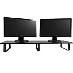 TekBox Single & Double Monitor Riser Stand for 1 or 2 Computer Screens on Desk (Double Riser)