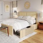 Brafab Natural Rattan Queen Bed Fra