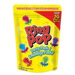 Ring Pop - Assorted Fruit Flavours - Bulk Variety Bag of Individually Wrapped Lollipop Suckers - Fun Candy for Birthdays and Parties, 20 Count