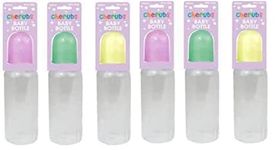 Pack of 6 Baby Bottle Soft Silicone Medium Flow Teat Reusable and Have A Dust Cap, So Spill-Proof and Protects The Bottle and Its Contents from Dirt. (250ml)