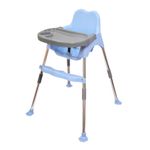 My Giraffe 3 in 1 - Easy to Clean Bobo Blue Baby Dining Chair with Footrest and Tray, Upto 20 kgs