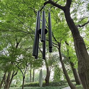 ASTARIN Extra Large Wind Chimes Outdoor Deep Tone,66 Inch Wind Chimes for Outside with 6 Tubes Tuned Relaxing Melody,Memorial Wind Chimes Large for Mom,Garden Decor,Black