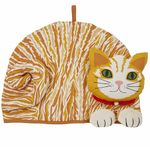 Ulster Weavers - Ginger Cat Tea Cosy (27 x 35 x 27cm) - 100% Cotton - Cat-Shaped Teapot Warmer - Cat Kitchen Gifts - Tea Accessories - Cat Lovers Gifts - Cute Tea Cosy Cover - Orange Tea Cosy