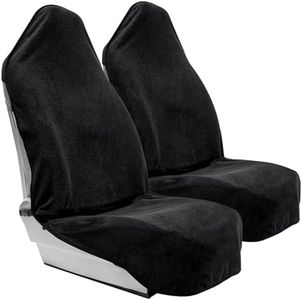 Car Seat Cover Protector, 2 Pack Waterproof Sweat Towel Seat Cover for Rainy Day, Gym, Workout, Running, Swimming, Beach, Hiking, Multi-Purpose Seats Covers Universal Fit for Cars SUV Trucks (Black)