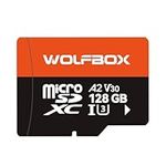 WOLFBOX 128GB microSD Card with Adapter, Up to 100MB/s, U3 A1 V30 High Transfer Speed, Supports 4K UHD Video Recording, Suitable for G840S/G930 Mirror Dash Cams