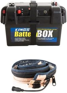 Adventure Kings Battery Box 12v 2x USB + LED Strip Light 1.3m Dimmer Switch