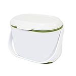 Addis 515465 2.5L Kitchen Compost Caddy, White/Green