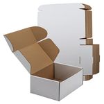 RLAVBL Small Shipping Boxes 9X6X4 White Corrugated Mailer 25 Pack