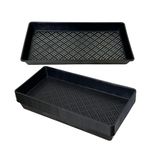 ILITING 1020 Mesh Tray Mesh Bottom Seedling Starter Tray Black Growing Tray 10x21 Inches for Microgreens Hydroponic