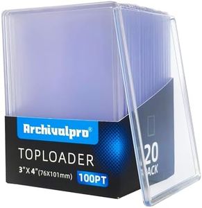 ARCHIVALPRO 100PT Toploader Card Sleeves 20 pcs 3"x4" Ultro Clear Cards Holder Top Loaders for Cards for Trading Cards(20PK,100PT)