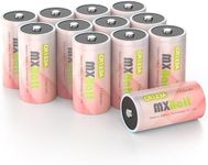 MXBatt CR123A 3V Lithium Battery 1700mAh High Power for Photo Cameras,Camcorders,Flashlights and Other Devices 10 Years Shelf Life Pack of 12