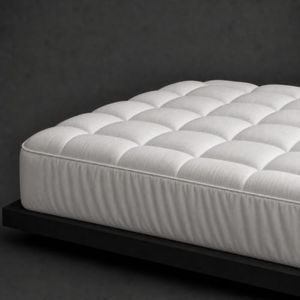 100% Cotton Mattress Topper King Size, Plush Pillow Top Mattress Topper with Cooling Breathable Cotton Surface, Soft Comfort Layer, Machine Washable, Elastic Deep Pocket Fits 8-21", White(78" x 80")