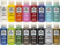 FolkArt Glass Painting Set, Multi, 59 ml (Pack of 16)