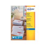 Avery Printable, Customisable Labels, mailing, Post, Parcel Labels for Inkjet Printers, 24 Labels per A4 White Sheet, 2400 Labels, Quickdry J8159-100